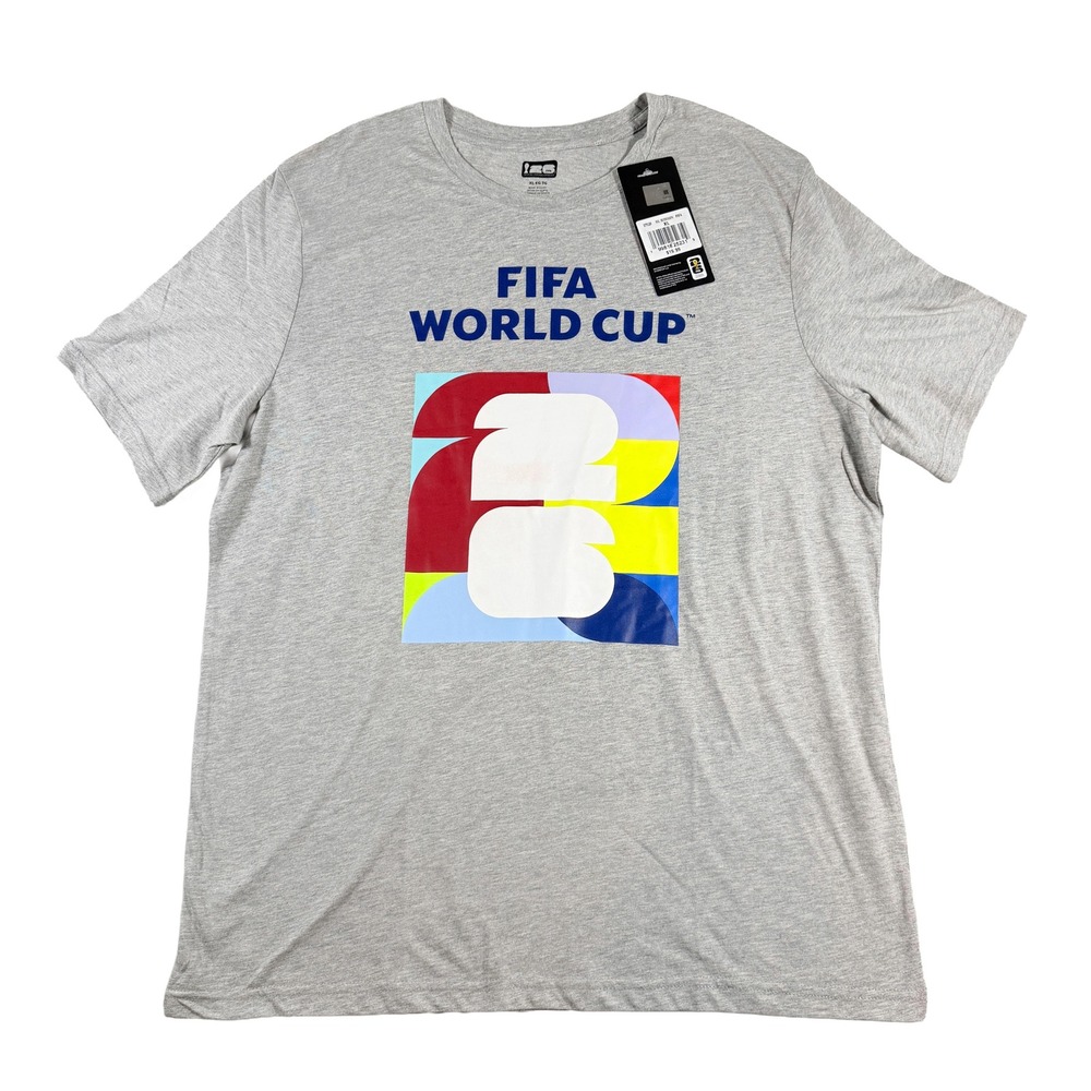 Official FIFA World Cup 2026 Gray Graphic T-Shirt Adult XL Outerstuff NWT